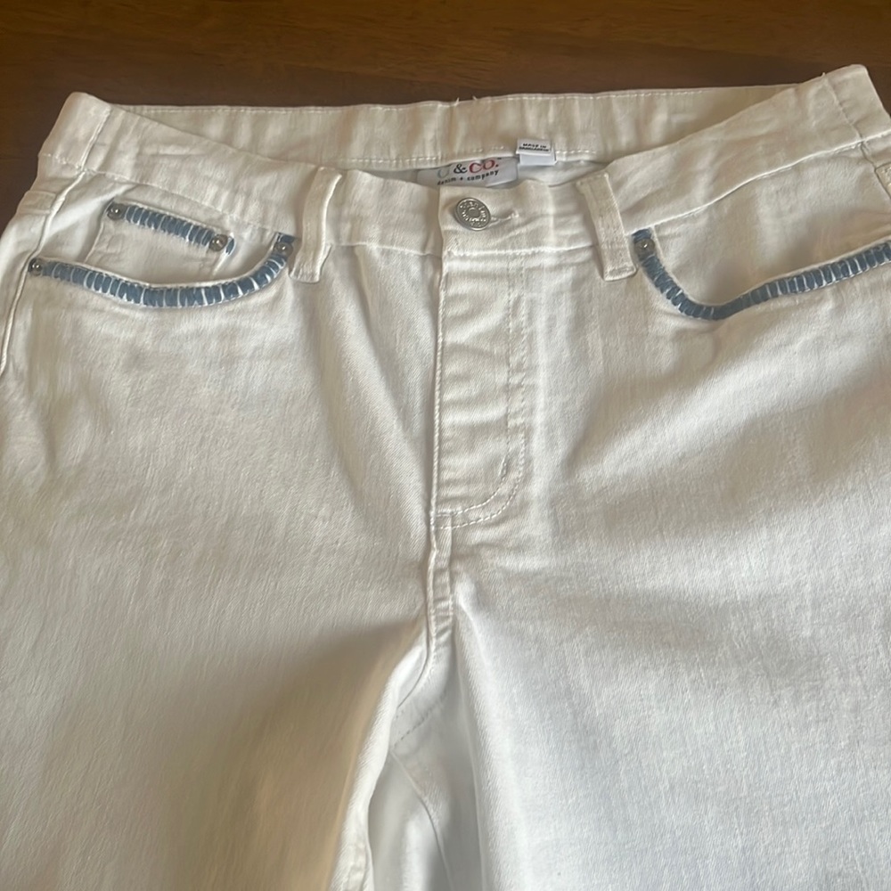 Denim & Co white jeans